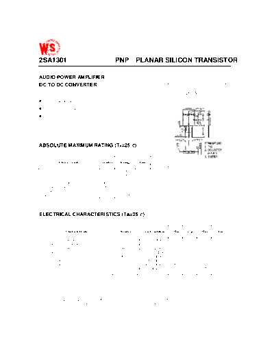 WingShing 2sa1301  . Electronic Components Datasheets Active components Transistors WingShing 2sa1301.pdf