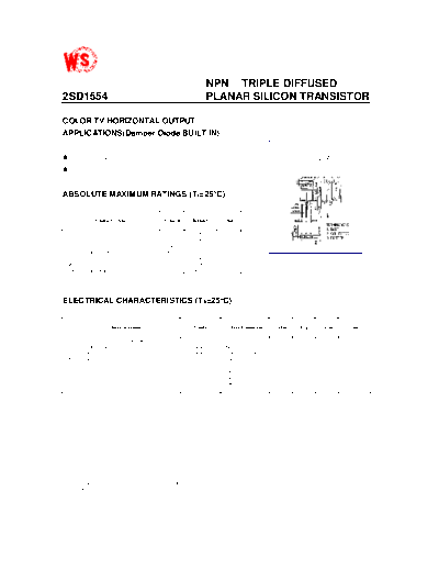 WingShing 2sd1554  . Electronic Components Datasheets Active components Transistors WingShing 2sd1554.pdf