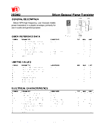 WingShing 2sd862  . Electronic Components Datasheets Active components Transistors WingShing 2sd862.pdf