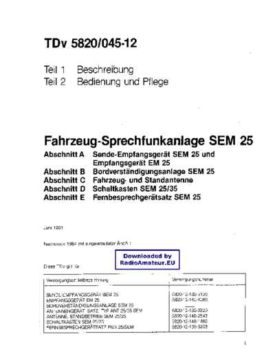 . Various SEM-25 tdv 5820 045-12  . Various SEM-25_tdv_5820_045-12.pdf