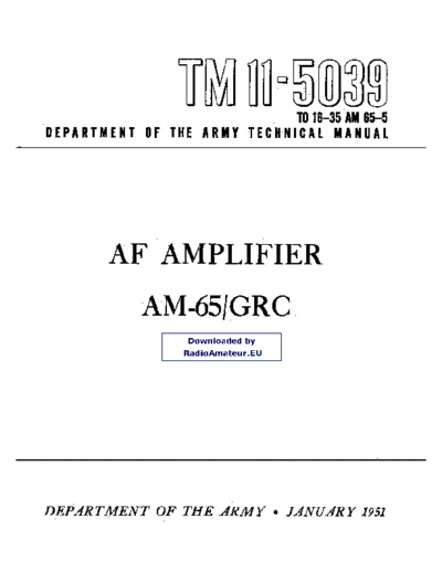 . Various AM-65 GRC TM 11-5039  . Various AM-65_GRC_TM_11-5039.pdf