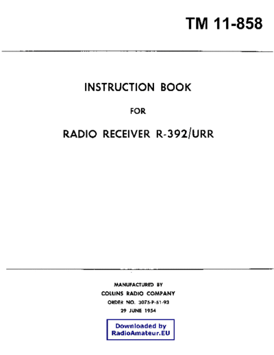 . Various R-392 TM 11-858  . Various R-392_TM_11-858.pdf