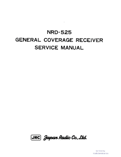 . Various JRC NRD-525 serv  . Various JRC_NRD-525_serv.pdf