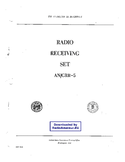 . Various AN GRR-5 TM 11-295  . Various AN_GRR-5_TM_11-295.pdf