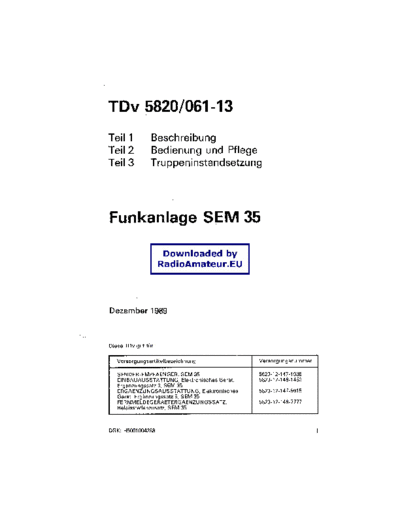 . Various SEM-35 tdv 5820 061-13  . Various SEM-35_tdv_5820_061-13.pdf