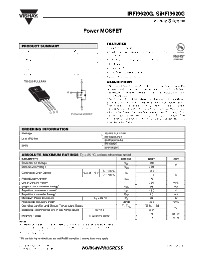 Vishay irfi9620g sihfi9620g  . Electronic Components Datasheets Active components Transistors Vishay irfi9620g_sihfi9620g.pdf