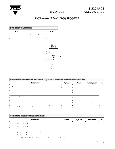 Vishay si2301ads  . Electronic Components Datasheets Active components Transistors Vishay si2301ads.pdf