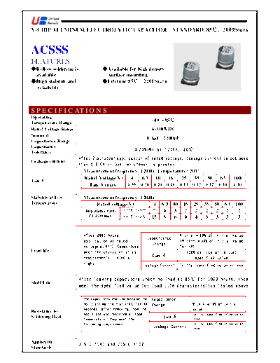 UB [United Benefit] UB [smd] ACSSS Series  . Electronic Components Datasheets Passive components capacitors UB [United Benefit] UB [smd] ACSSS Series.pdf