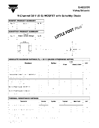 Vishay si4832dy  . Electronic Components Datasheets Active components Transistors Vishay si4832dy.pdf