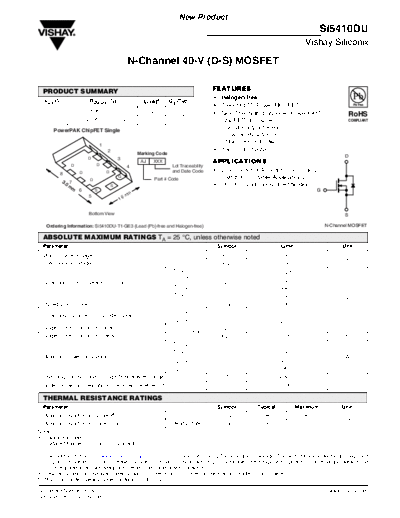 Vishay si5410du  . Electronic Components Datasheets Active components Transistors Vishay si5410du.pdf