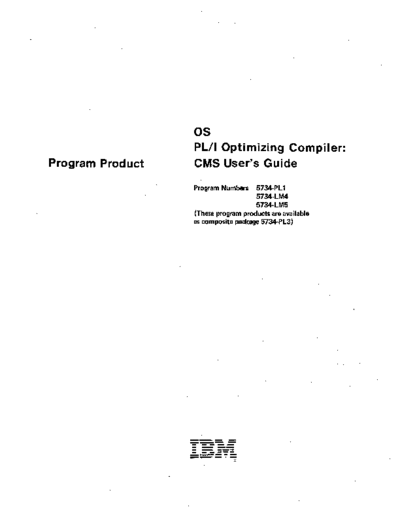 IBM SC33-0037-3 OS PLI Optimizing Compiler CMS Users Guide Oct76  IBM 370 CMS pli SC33-0037-3_OS_PLI_Optimizing_Compiler_CMS_Users_Guide_Oct76.pdf
