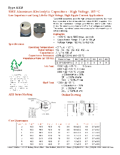 CDE [Cornell-Dubilier] CDE [smd] AEB Series  . Electronic Components Datasheets Passive components capacitors CDE [Cornell-Dubilier] CDE [smd] AEB Series.pdf
