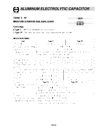 Cosonic [axial] T-TF Series  . Electronic Components Datasheets Passive components capacitors Cosonic Cosonic [axial] T-TF Series.pdf