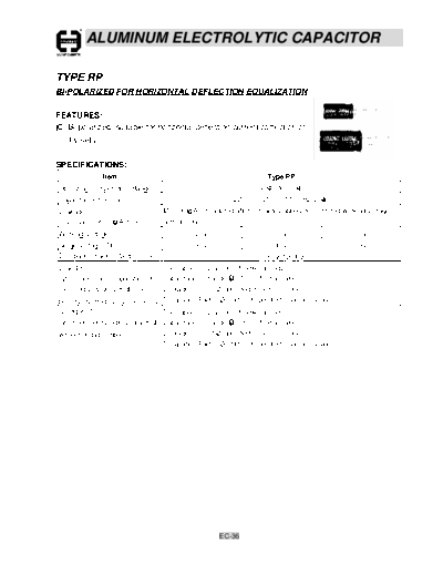 Cosonic [bi-polar thru-hole] RP Series  . Electronic Components Datasheets Passive components capacitors Cosonic Cosonic [bi-polar thru-hole] RP Series.pdf