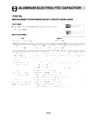 Cosonic [non-polar radial] RN Series  . Electronic Components Datasheets Passive components capacitors Cosonic Cosonic [non-polar radial] RN Series.pdf