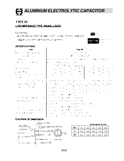 Cosonic [radial thru-hole] RI Series  . Electronic Components Datasheets Passive components capacitors Cosonic Cosonic [radial thru-hole] RI Series.pdf