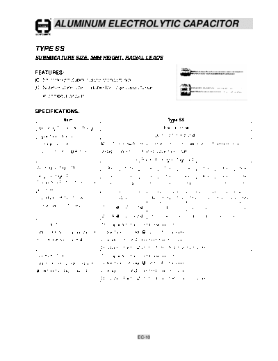 Cosonic [radial thru-hole] SS Series  . Electronic Components Datasheets Passive components capacitors Cosonic Cosonic [radial thru-hole] SS Series.pdf