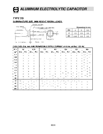 . Electronic Components Datasheets ec11  . Electronic Components Datasheets Passive components capacitors Cosonic ec11.pdf