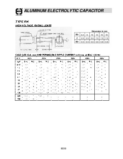 Cosonic ec13  . Electronic Components Datasheets Passive components capacitors Cosonic ec13.pdf