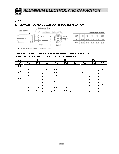 Cosonic ec37  . Electronic Components Datasheets Passive components capacitors Cosonic ec37.pdf