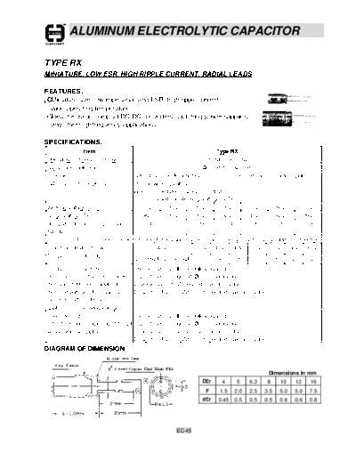 Cosonic ec45  . Electronic Components Datasheets Passive components capacitors Cosonic ec45.pdf