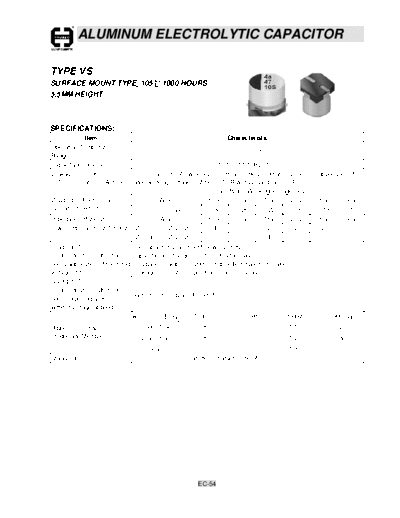 Cosonic ec54  . Electronic Components Datasheets Passive components capacitors Cosonic ec54.pdf