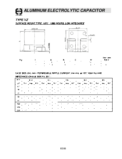 Cosonic ec65  . Electronic Components Datasheets Passive components capacitors Cosonic ec65.pdf