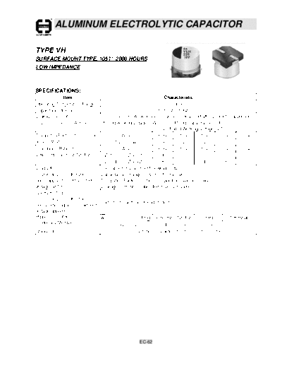 Cosonic ec62  . Electronic Components Datasheets Passive components capacitors Cosonic ec62.pdf