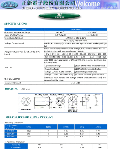 Chhsi [snap-in] 2004 SM series  . Electronic Components Datasheets Passive components capacitors Chhsi Chhsi [snap-in] 2004 SM series.pdf
