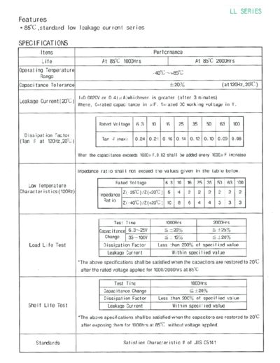 Anodia [radial thru-hole] LL Series  . Electronic Components Datasheets Passive components capacitors Anodia Anodia [radial thru-hole] LL Series.pdf