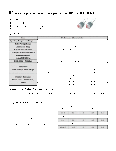 Acon [polymer thru-hole] RL Series  . Electronic Components Datasheets Passive components capacitors Acon Acon [polymer thru-hole] RL Series.pdf