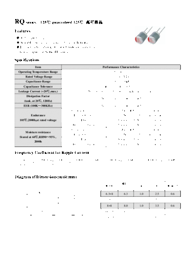 Acon [polymer thru-hole] RQ Series  . Electronic Components Datasheets Passive components capacitors Acon Acon [polymer thru-hole] RQ Series.pdf