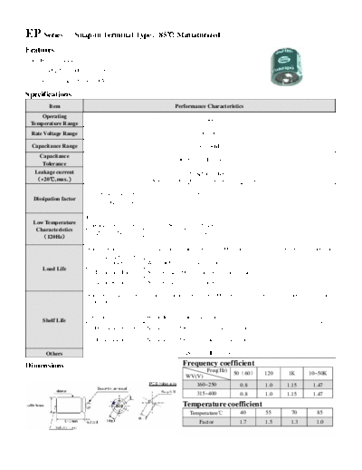 Acon Acon [snap-in] EP Series  . Electronic Components Datasheets Passive components capacitors Acon Acon [snap-in] EP Series.pdf