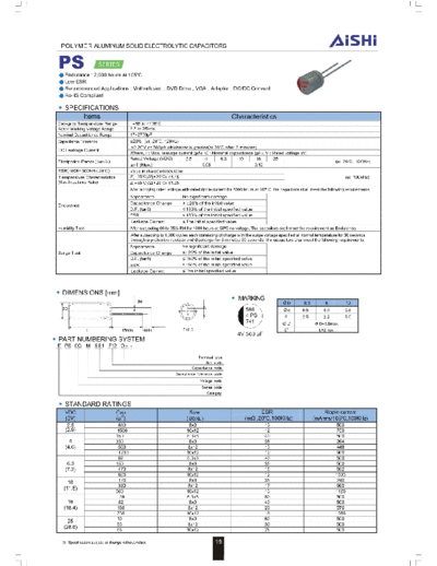 Aishi [polymer] PS series  . Electronic Components Datasheets Passive components capacitors Aishi Aishi [polymer] PS series.pdf