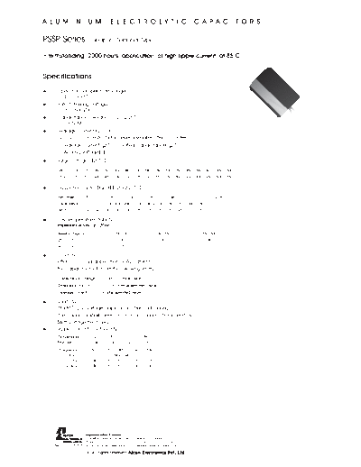 Alcon [snap-in] PSSP Series  . Electronic Components Datasheets Passive components capacitors Alcon Alcon [snap-in] PSSP Series.pdf