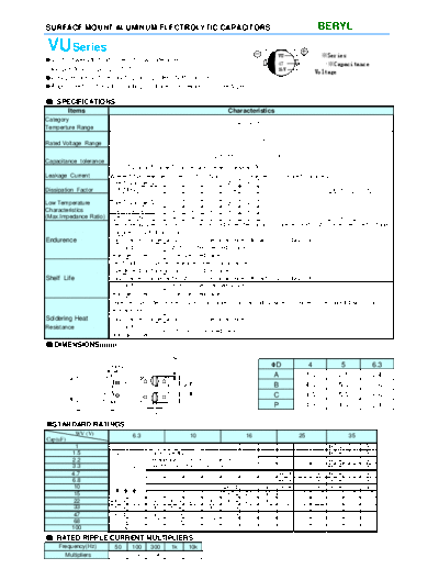 Beryl Beryl [SMD] VU Series  . Electronic Components Datasheets Passive components capacitors Beryl Beryl [SMD] VU Series.pdf