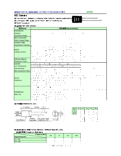 Beryl [radial thru-hole] HD Series  . Electronic Components Datasheets Passive components capacitors Beryl Beryl [radial thru-hole] HD Series.pdf