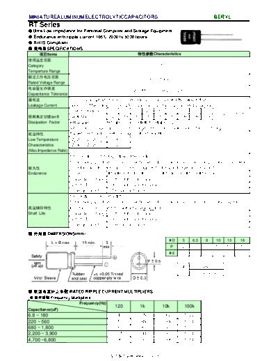 Beryl [radial thru-hole] RT Series  . Electronic Components Datasheets Passive components capacitors Beryl Beryl [radial thru-hole] RT Series.pdf