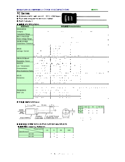 Beryl [radial thru-hole] TC Series  . Electronic Components Datasheets Passive components capacitors Beryl Beryl [radial thru-hole] TC Series.pdf