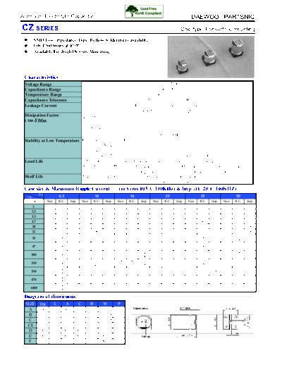 Daewoo-Parstnic Daewoo-Partsnic [SMD] CZ Series  . Electronic Components Datasheets Passive components capacitors Daewoo-Parstnic Daewoo-Partsnic [SMD] CZ Series.pdf