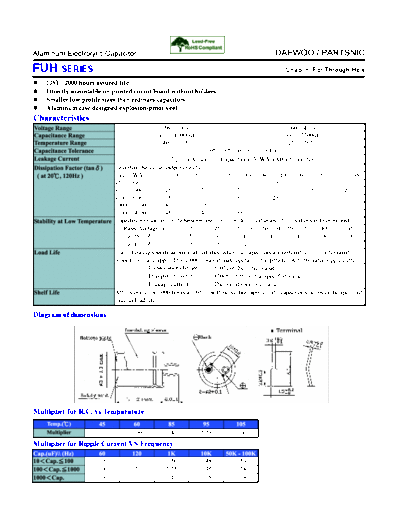 Daewoo-Parstnic Daewoo-Partsnic [snap-in] FUH Series  . Electronic Components Datasheets Passive components capacitors Daewoo-Parstnic Daewoo-Partsnic [snap-in] FUH Series.pdf