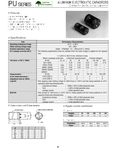 Daewoo-Parstnic Daewoo-Partsnic [screw] PU Series  . Electronic Components Datasheets Passive components capacitors Daewoo-Parstnic Daewoo-Partsnic [screw] PU Series.pdf