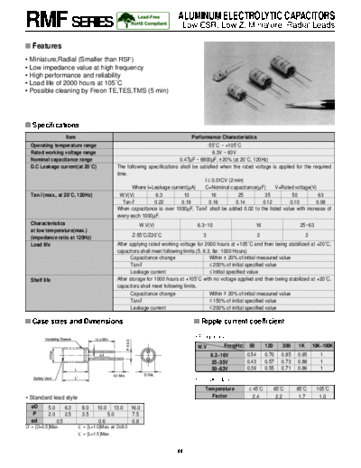 Daewoo-Parstnic Daewoo-Partsnic [radial thru-hole] RMF Series  . Electronic Components Datasheets Passive components capacitors Daewoo-Parstnic Daewoo-Partsnic [radial thru-hole] RMF Series.pdf