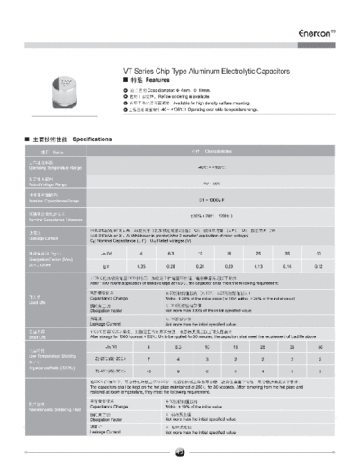 Enercon [SMD] VT Series  . Electronic Components Datasheets Passive components capacitors Enercon Enercon [SMD] VT Series.pdf