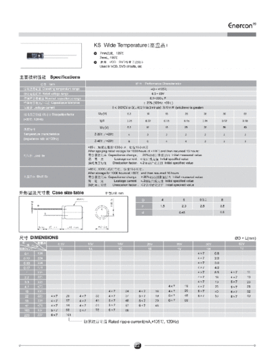 Enercon [radial thru-hole] KS Series  . Electronic Components Datasheets Passive components capacitors Enercon Enercon [radial thru-hole] KS Series.pdf