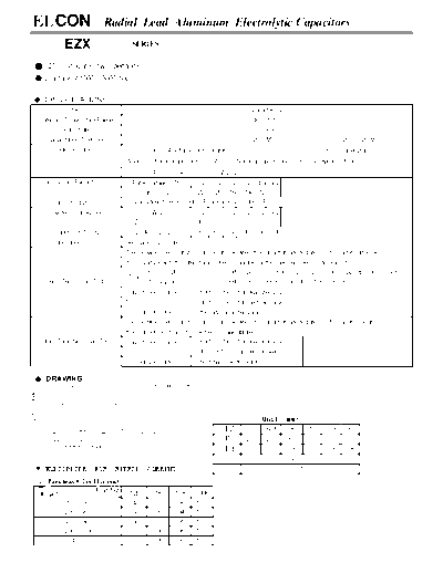 Elcon [radial thru-hole] 2006 EZX Series  . Electronic Components Datasheets Passive components capacitors Elcon Elcon [radial thru-hole] 2006 EZX Series.pdf