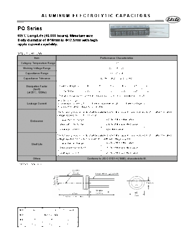 Elite [radial thru-hole] PQ Series  . Electronic Components Datasheets Passive components capacitors Elite Elite [radial thru-hole] PQ Series.pdf