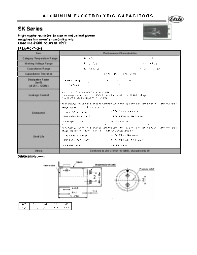 Elite [screw-terminal] SK Series  . Electronic Components Datasheets Passive components capacitors Elite Elite [screw-terminal] SK Series.pdf