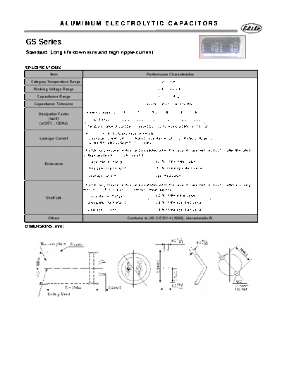 Elite [snap-in] GS Series  . Electronic Components Datasheets Passive components capacitors Elite Elite [snap-in] GS Series.pdf