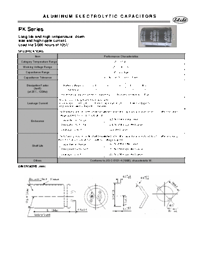 Elite [snap-in] PK Series  . Electronic Components Datasheets Passive components capacitors Elite Elite [snap-in] PK Series.pdf